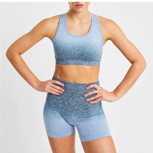 AYBL Pulse Collection Blue Ombré Seamless Shorts